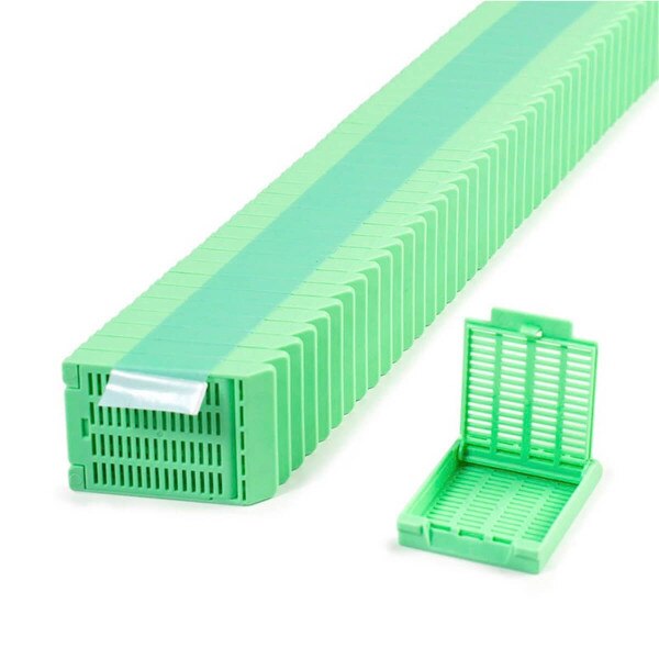 Hinged Tissue Cassette, green